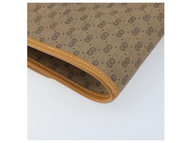 Gucci Borsa a Spalla Micro GG Supreme PVC Beige Oro 004 89 1041 Auth ka3102 D'oro - vista 13