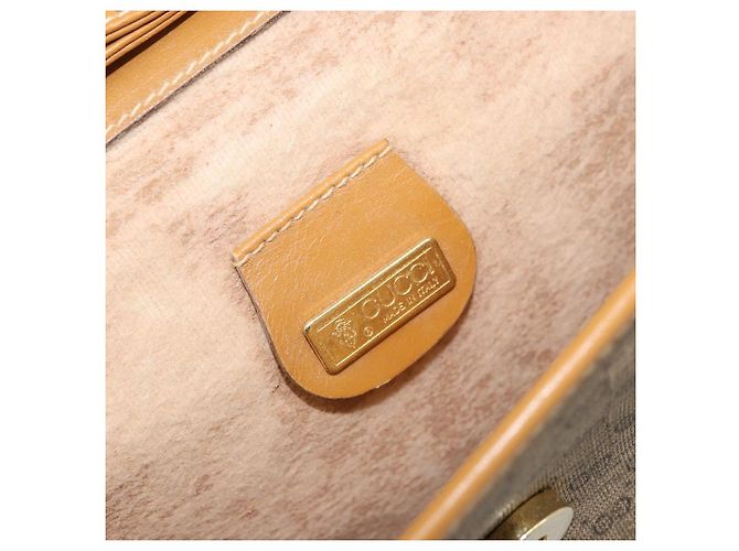 Gucci Borsa a Spalla Micro GG Supreme PVC Beige Oro 004 89 1041 Auth ka3102 D'oro - vista 16