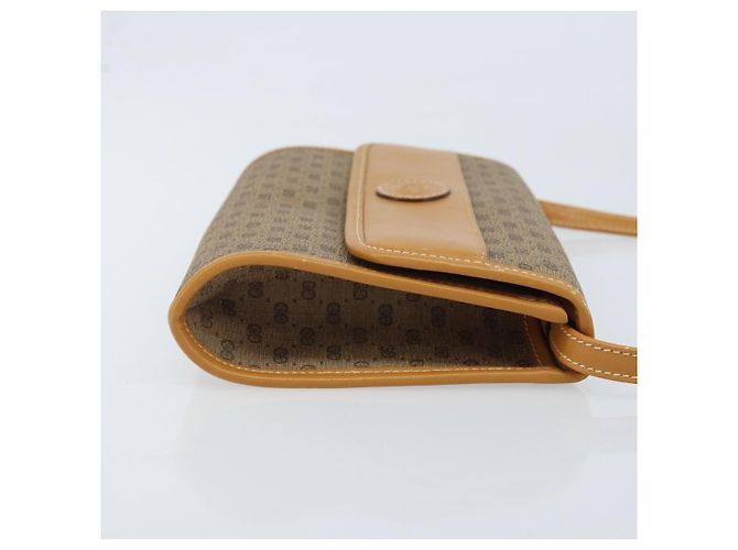 Gucci Borsa a Spalla Micro GG Supreme PVC Beige Oro 004 89 1041 Auth ka3102 D'oro - vista 4