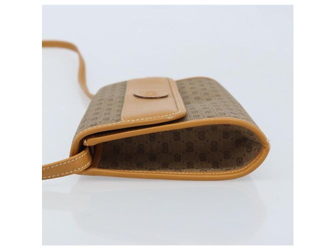 Gucci Borsa a Spalla Micro GG Supreme PVC Beige Oro 004 89 1041 Auth ka3102 D'oro - vista 5