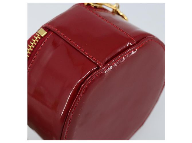 CHANEL COCO Marchio Scatola per Gioielli Pelle Lucida Rossa Oro CC Auth LNZ684V Rosso D'oro - vista 11