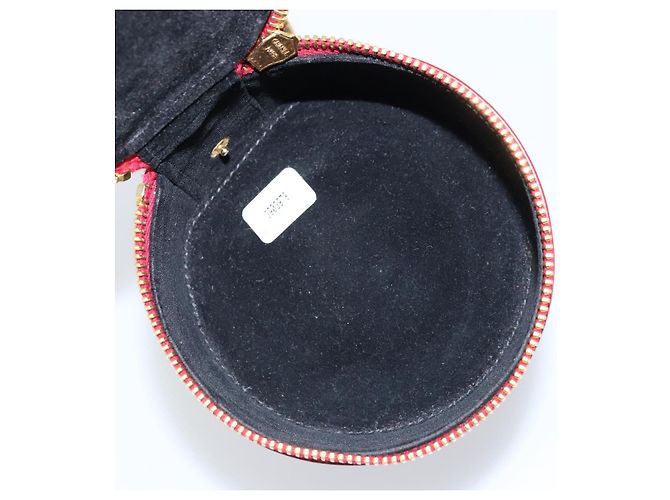 CHANEL COCO Marchio Scatola per Gioielli Pelle Lucida Rossa Oro CC Auth LNZ684V Rosso D'oro - vista 14