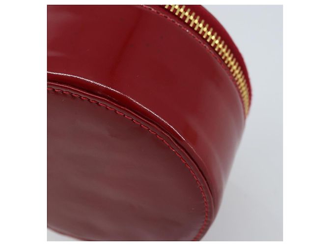 CHANEL COCO Marchio Scatola per Gioielli Pelle Lucida Rossa Oro CC Auth LNZ684V Rosso D'oro - vista 8