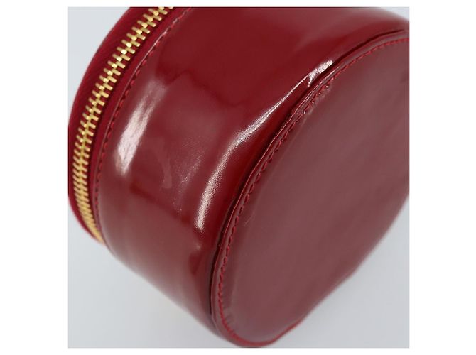 CHANEL COCO Marchio Scatola per Gioielli Pelle Lucida Rossa Oro CC Auth LNZ684V Rosso D'oro - vista 9