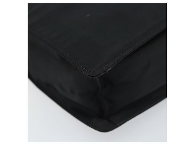 PRADA Borsa a mano in nylon nero argento Auth BSZ146 - vista 11
