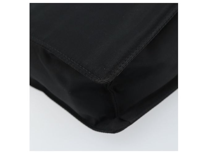 PRADA Borsa a mano in nylon nero argento Auth BSZ146 - vista 13