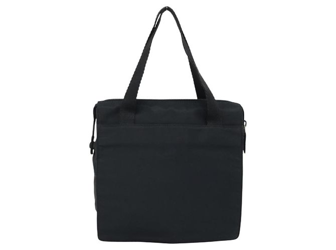 PRADA Borsa a mano in nylon nero argento Auth BSZ146 - vista 3