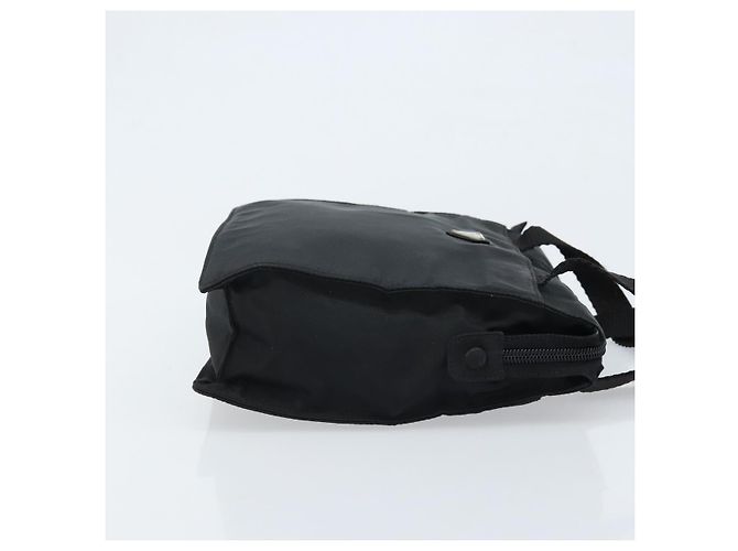 PRADA Borsa a mano in nylon nero argento Auth BSZ146 - vista 4