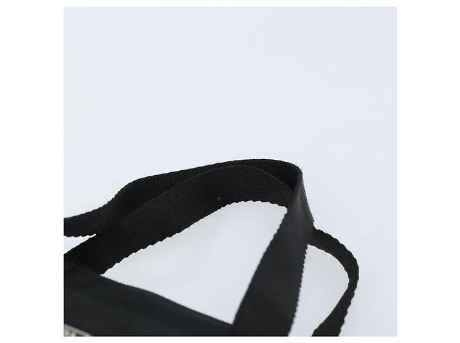 PRADA Borsa a mano in nylon nero argento Auth BSZ146 - vista 8