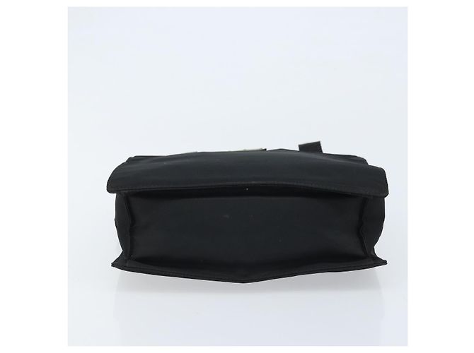 PRADA Borsa a mano in nylon nero argento Auth BSZ146 - vista 9