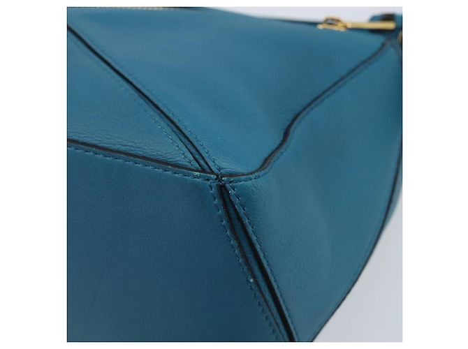 LOEWE - Borsa Puzzle Studio Ghibli Borsa a Mano Pelle 2way Blu Oro Auth ka3244SM D'oro - vista 18
