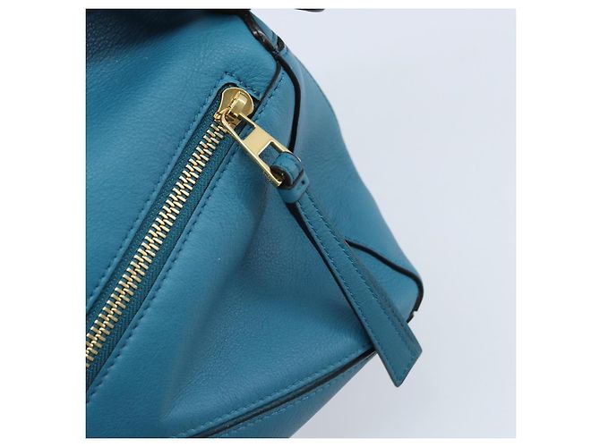 LOEWE - Borsa Puzzle Studio Ghibli Borsa a Mano Pelle 2way Blu Oro Auth ka3244SM D'oro - vista 26