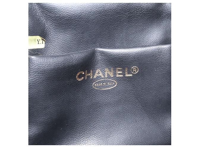 CHANEL COCO Marca Borsa Vanity in Pelle Lucida 2in1 Nera Oro CC Auth ARZ446 Nero D'oro - vista 16