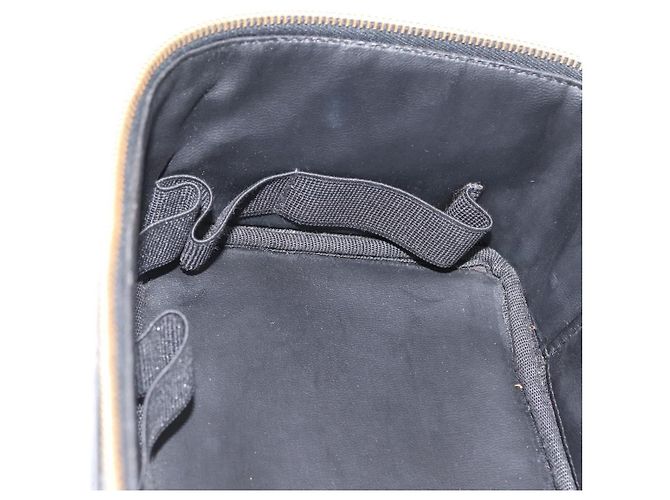 CHANEL COCO Marca Borsa Vanity in Pelle Lucida 2in1 Nera Oro CC Auth ARZ446 Nero D'oro - vista 20