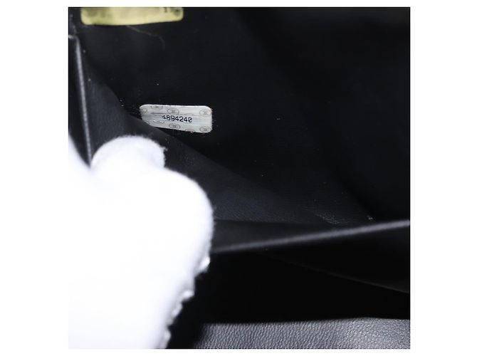 CHANEL COCO Marca Borsa Vanity in Pelle Lucida 2in1 Nera Oro CC Auth ARZ446 Nero D'oro - vista 21