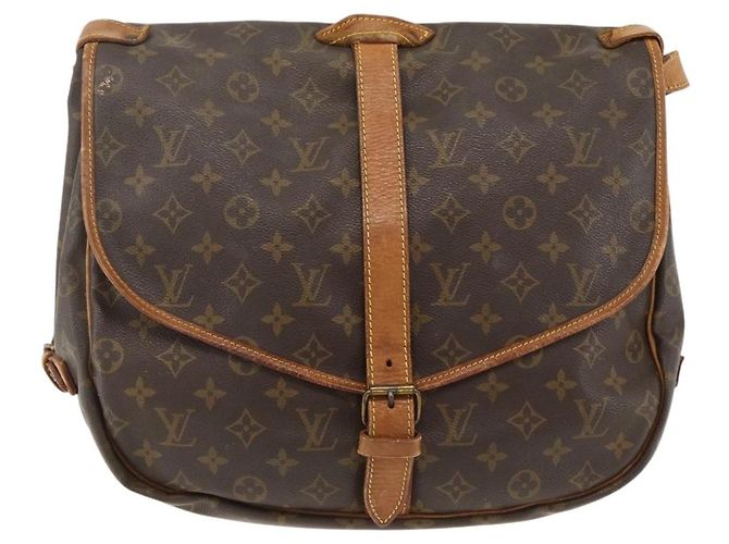 LOUIS VUITTON Borsa a Spalla Monogram Saumur 35 M42254 LV Auth ka3182 Monogramma - vista 2