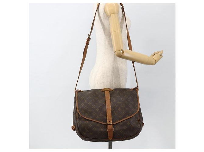 LOUIS VUITTON Borsa a Spalla Monogram Saumur 35 M42254 LV Auth ka3182 Monogramma - vista 25