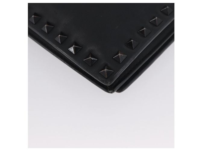 VALENTINO Pochette in pelle nera Auth bs33847 Nero - vista 14