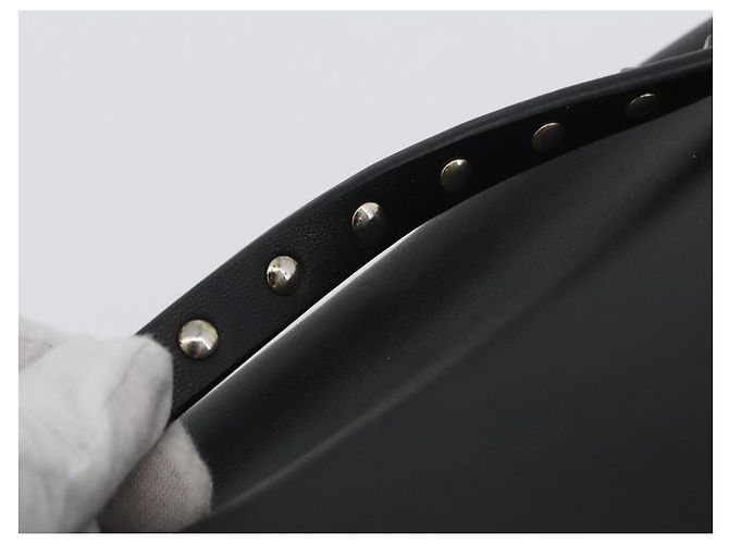 VALENTINO Pochette in pelle nera Auth bs33847 Nero - vista 17