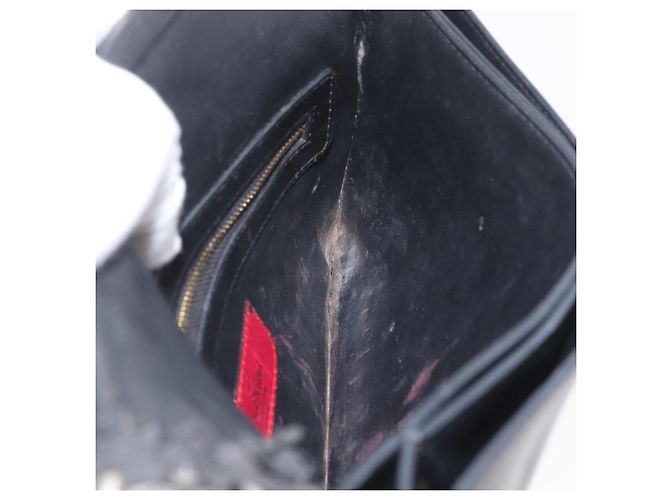 VALENTINO Pochette in pelle nera Auth bs33847 Nero - vista 21