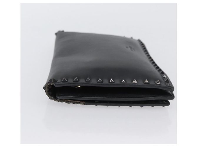 VALENTINO Pochette in pelle nera Auth bs33847 Nero - vista 4