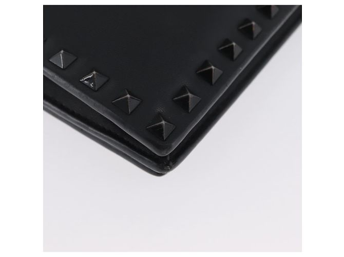VALENTINO Pochette in pelle nera Auth bs33847 Nero - vista 7