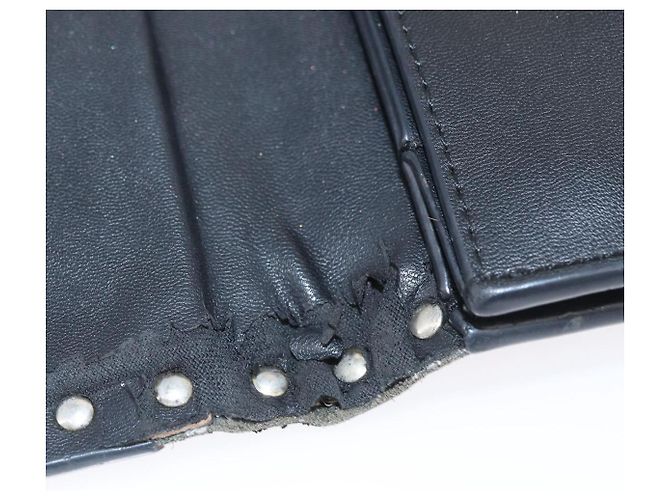 VALENTINO Pochette in pelle nera Auth bs33847 Nero - vista 9