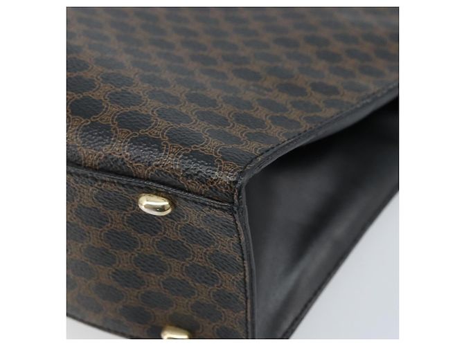 Céline Borsa a mano in tela Macadam CELINE in pelle PVC nera e oro Auth bs34056 Nero D'oro - vista 10
