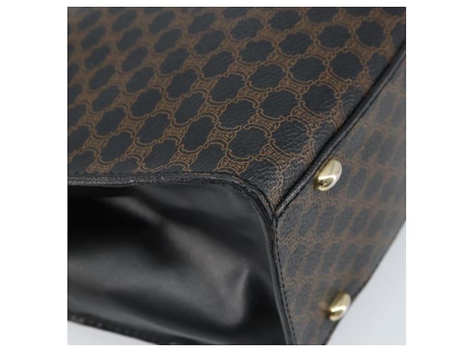 Céline Borsa a mano in tela Macadam CELINE in pelle PVC nera e oro Auth bs34056 Nero D'oro - vista 11