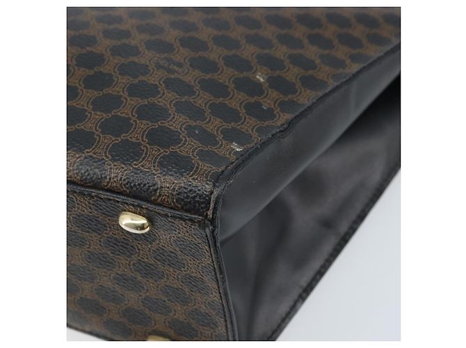 Céline Borsa a mano in tela Macadam CELINE in pelle PVC nera e oro Auth bs34056 Nero D'oro - vista 12