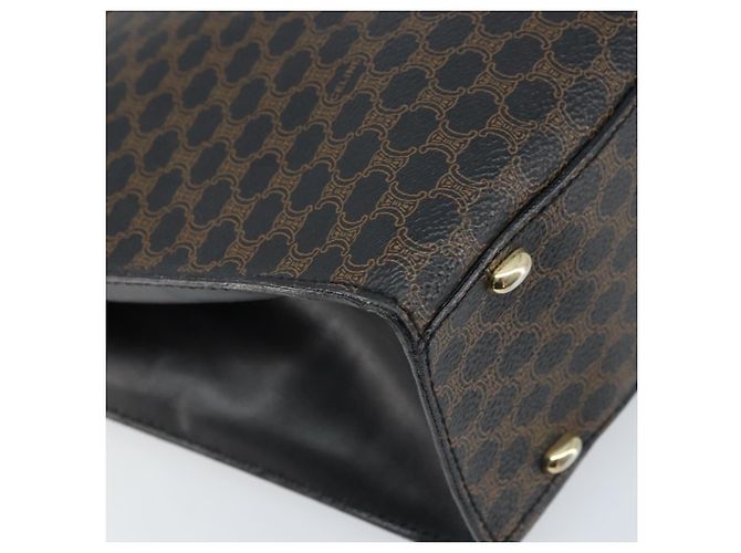 Céline Borsa a mano in tela Macadam CELINE in pelle PVC nera e oro Auth bs34056 Nero D'oro - vista 13