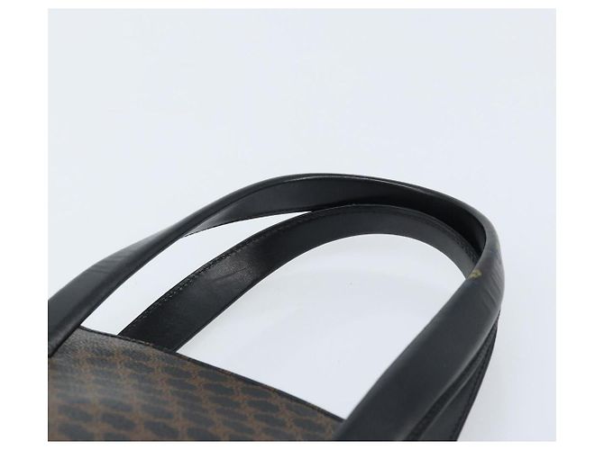 Céline Borsa a mano in tela Macadam CELINE in pelle PVC nera e oro Auth bs34056 Nero D'oro - vista 8