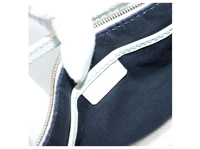 Céline CELINE C Macadam Canvas Accessory Pouch Suede Light Blue Gold Auth LNZ731A Golden - view 15