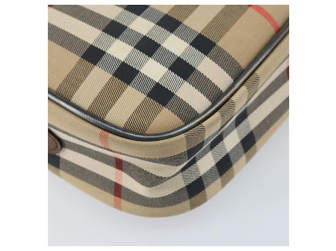 Burberrys Nova Check Shoulder Bag Canvas Beige Gold Auth ep13747 Golden - view 13