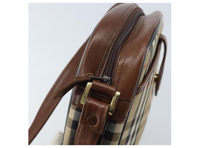 Burberrys Nova Check Shoulder Bag Canvas Beige Gold Auth ep13747 Golden - view 15