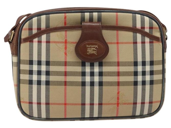 Burberrys Nova Check Shoulder Bag Canvas Beige Gold Auth ep13747 Golden - view 2