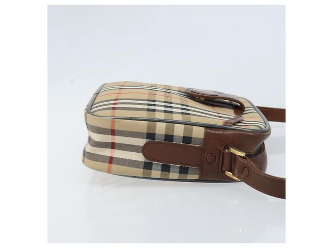 Burberrys Nova Check Shoulder Bag Canvas Beige Gold Auth ep13747 Golden - view 4