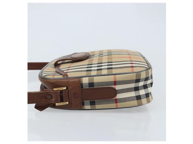 Burberrys Nova Check Shoulder Bag Canvas Beige Gold Auth ep13747 Golden - view 5