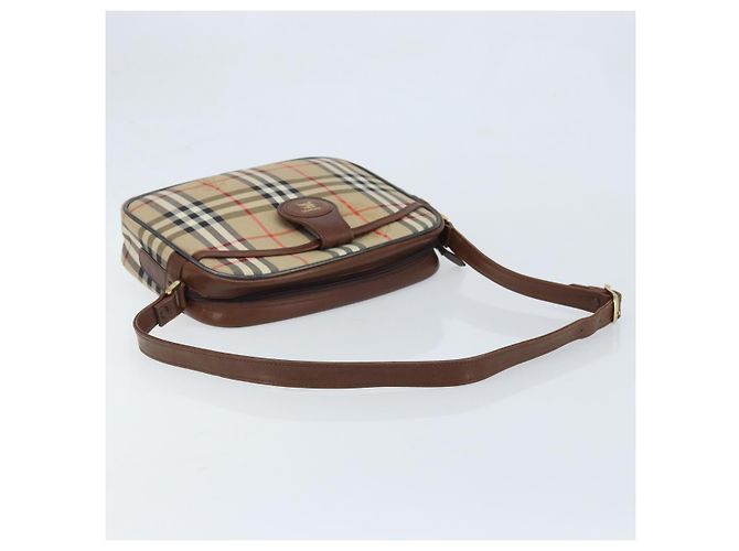 Burberrys Nova Check Shoulder Bag Canvas Beige Gold Auth ep13747 Golden - view 7