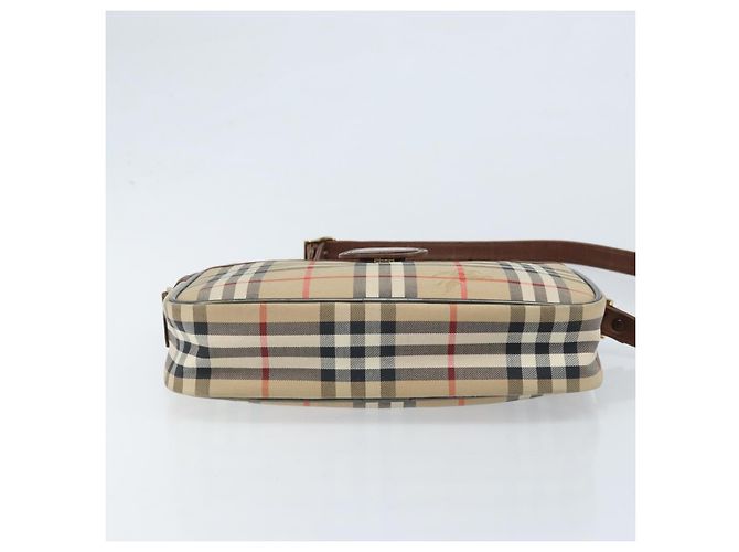 Burberrys Nova Check Shoulder Bag Canvas Beige Gold Auth ep13747 Golden - view 9