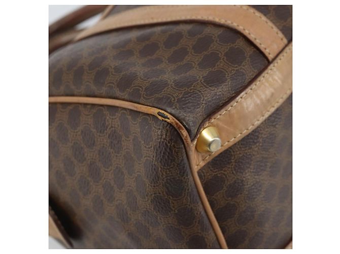 Céline Borsa a mano in tela Macadam CELINE in pelle PVC marrone oro Auth bs33973 D'oro - vista 11