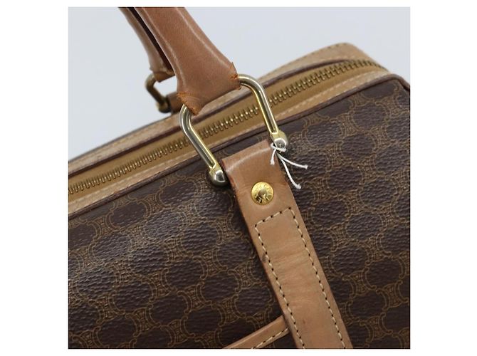 Céline Borsa a mano in tela Macadam CELINE in pelle PVC marrone oro Auth bs33973 D'oro - vista 15
