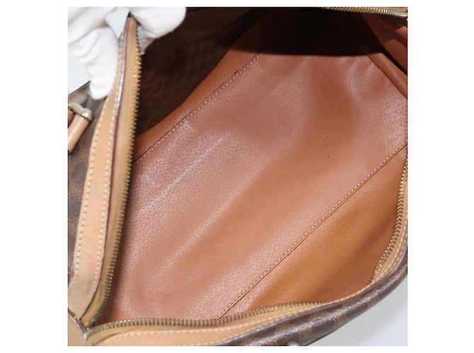 Céline Borsa a mano in tela Macadam CELINE in pelle PVC marrone oro Auth bs33973 D'oro - vista 18