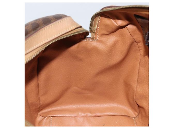 Céline Borsa a mano in tela Macadam CELINE in pelle PVC marrone oro Auth bs33973 D'oro - vista 20