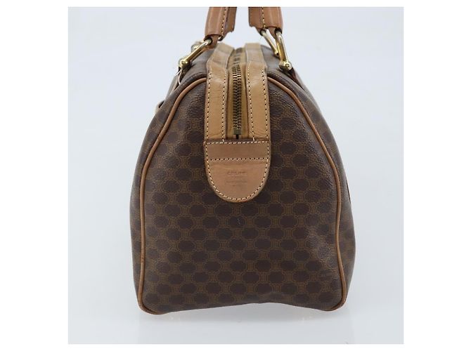 Céline Borsa a mano in tela Macadam CELINE in pelle PVC marrone oro Auth bs33973 D'oro - vista 5