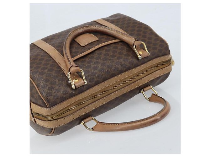 Céline Borsa a mano in tela Macadam CELINE in pelle PVC marrone oro Auth bs33973 D'oro - vista 6
