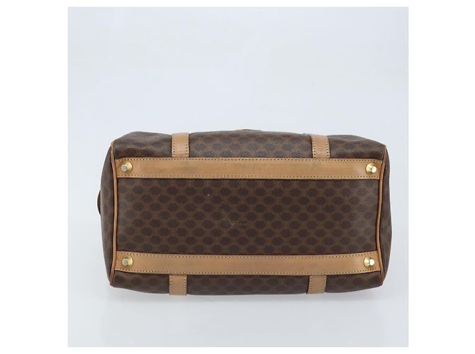 Céline Borsa a mano in tela Macadam CELINE in pelle PVC marrone oro Auth bs33973 D'oro - vista 9