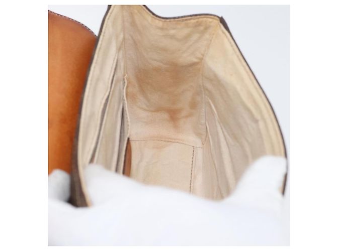 Céline Borsa a mano in tela Macadam CELINE PVC 2 in 1 Marrone Oro Auth bs34055 D'oro - vista 21