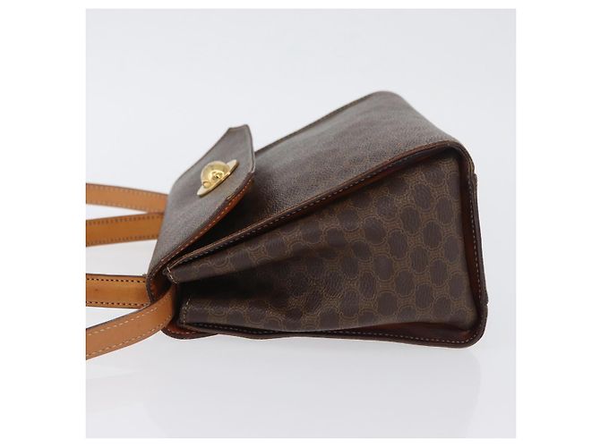 Céline Borsa a mano in tela Macadam CELINE PVC 2 in 1 Marrone Oro Auth bs34055 D'oro - vista 5