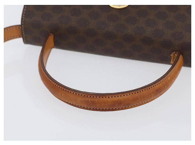 Céline Borsa a mano in tela Macadam CELINE PVC 2 in 1 Marrone Oro Auth bs34055 D'oro - vista 7